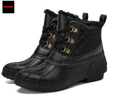 China Waterproof Women's Winter Rejects Anti-skid Lace-up Rubber Sports Shoes Women Warm Ankle Bootie Rain Boots for sale