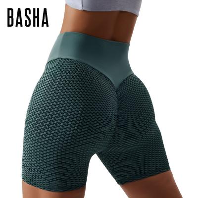 China BASHAsports 2023 Wholesale Custom Workout Wear Yoga Bike Running Shorts Women Breathable Sport Shorts Lift Up Yoga Gaiters for sale