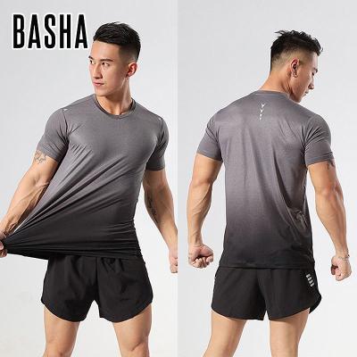 China Wholesale Breathable Gym Use Soft Custom Logo Polyester Quick Dry Moisture T-shirts Gym Shirt Running Men Workout Wicking for sale