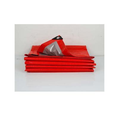 China high quality waterproof red color bale wrapping canvas truck pe tarpaulin cover 150g for sale