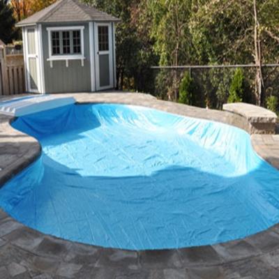 China Farm family small swimming pool waterproof blue tarpaulin 130gsm pe tarpaulin for small swimming pool waterproof for sale