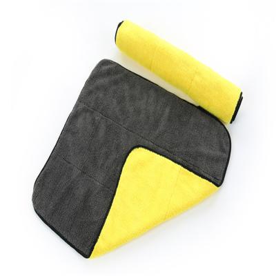 China Durable Car Wash Towels Plush Microfiber Drying Towel Plush Polyester Fiber Car Polish Wash Strong Thick Cleaning Cloth for sale