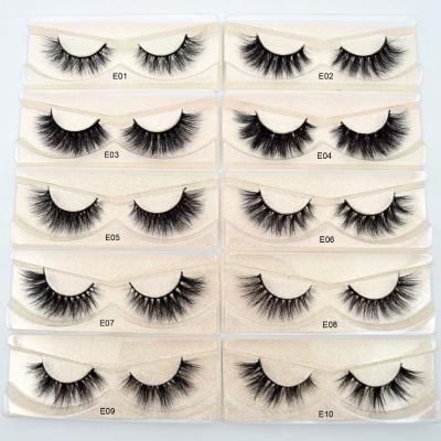 China full volume high quality 3d real siberian whips strips fluffy eyelash mink free shipping for sale