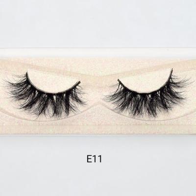 China Cruelty Free Full False Eyelashes Makeup Handmade 100% Soft Lashes 3D Mink Lashes Full Volume Strip Lashes E11 for sale