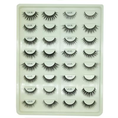 China Long 3d Natural Korean Silk False Mink Eyelashes 4d Strip False Lashes Long 3d Synthetic Eyelashes for sale