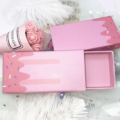 China Natural Long Ice Cream Drawer Eyelash Box Vendor 25mm Custom Eyelash Boxes for sale