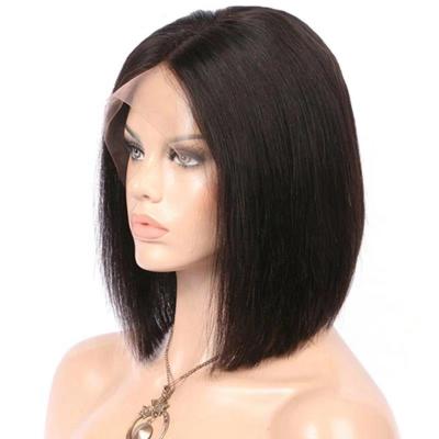 China 2021 Full Lace Human Hair Wigs Virgin Hair Straight Cheap Natural Brazilian Hair Full Lace Front Wigs Short Bob Human Hair For Black Women for sale