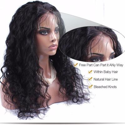 China Wholesale Price 2016 New Fashion 8A Loose Virgin Brazilian Loose Hair Front Lace Wigs With Bleached Knot Full Lace Wig for sale