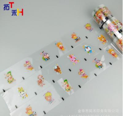 China Ordinary Heat Transfer Printing Film Cartoon Customized Design For Glue Stick Bottle / Plastic Pencil Sharpener for sale