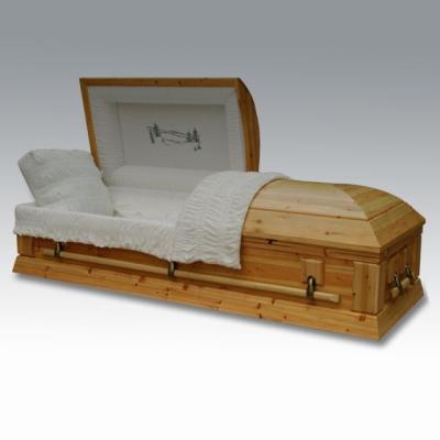 China CEDARLAND Style American Wooden Casket Modern Casket for sale