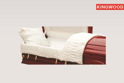 China ELEANOR Oak American Veneer Style Caskets Price White Casket Supplier for sale