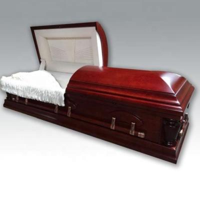 China American Style CLASSIC Color Cardboard Mahogany Casket For Cremation for sale