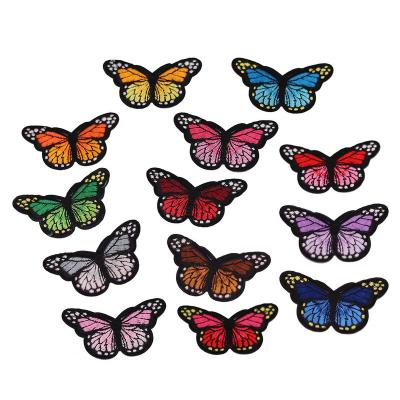 China Viable Patch Custom Made Iron On Large Logo Embroidery Embroidered Patch Butterfly Embroidery Patch for sale