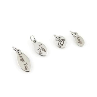 China Mini Jewelry Tag Custom Viable Personalized Logo Engraved Stainless Steel Tags Logo Tags Custom Metal Hang for sale