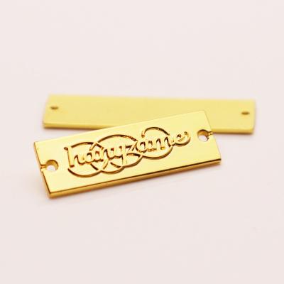 China Custom Viable Metal Tag Hardware Zinc Alloy Metal Plates Brand Logo For Bag Making Accessories for sale