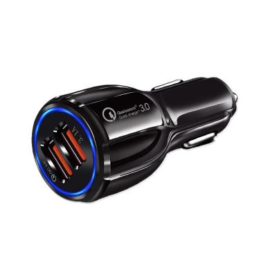 중국 2021 New high quality Fast Charging QC 3.0 Car Charger 3.0 Dual Port Quick Charging for iphone and Samsung 6A Usb Car Charger 판매용