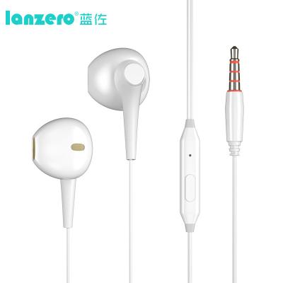 China New White 3.5mm Jack Wired Control In-Ear Headphone Earphone For Android IOS for sale