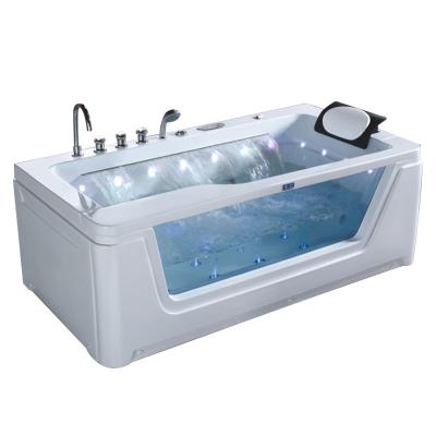 China Modern Luxury Freestanding Bathtub Natural Acrylic Spa Massage Whirlpool Corner Bathroom Soaking Tub For Adults for sale