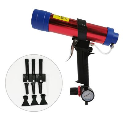 China Adjustable Aluminum Alloy No Glue Overflow 300ML Pneumatic Air Cartridge Caulking Glue Sealant Aluminum Alloy Gun Glass Paint Tool for sale