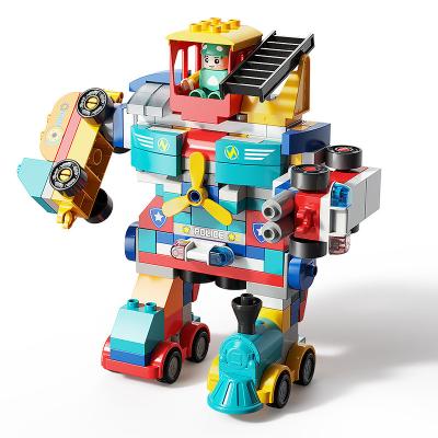 China Building Toy TOYS OEM Big 3 Years Old Boy Girl Game Room Car Airplane Train Puzzle Preschool Variable Robot Brick Building Blocks for sale