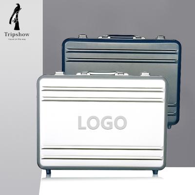 China Vacation/Outdoor/Travel Hard Suitcase Fashion Aluminum Metal Laptop Case Briefcase Briefcase Laptop Suitcase for sale