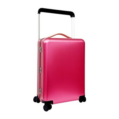 China 2021 Fashionable Aluminum Luggage Case Sets Aluminum Suitcase Carry On Luggage Aluminum Trolley Travel for sale