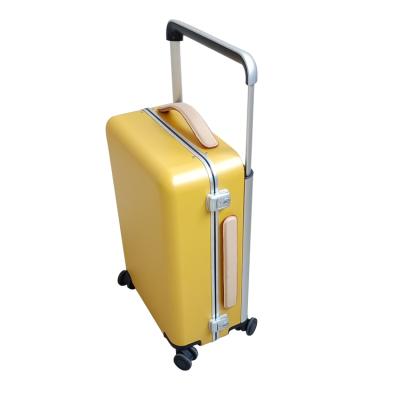 China Hot Selling Vacation/Outdoor/Travel Luggage 20 Inch Travel Hardshell PC With Aluminum Trolley Suitcase Sets for sale