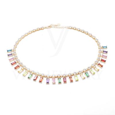 China Trendy Fashion Crystal Necklace S925 Sterling Silver for sale