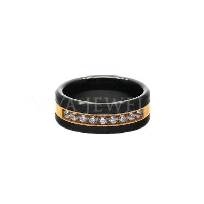 China Cool Trendy Trendy Tungsten Steel Ring With Diamond For Woman And Man for sale