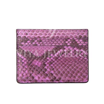 China Fashion Men Luxury Python Credit Card Protector Leather Card Holder for sale