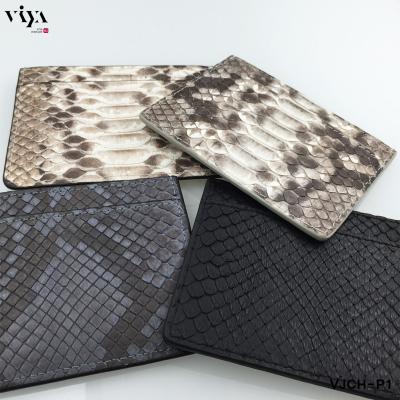 China Fashion 100% handmade genuine python luxury card holder leather manufacturers for sale