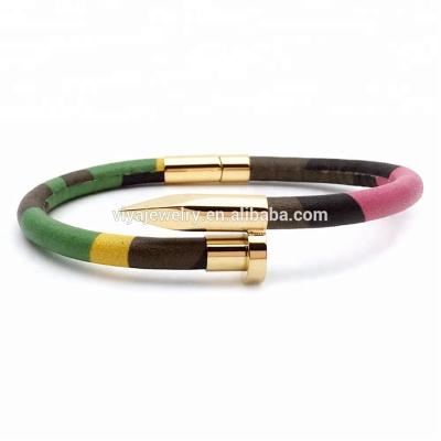 China FREE SHIPPING New Army Green 5mm Camouflage CLASSIC Leather Cord With S/S Strap for sale