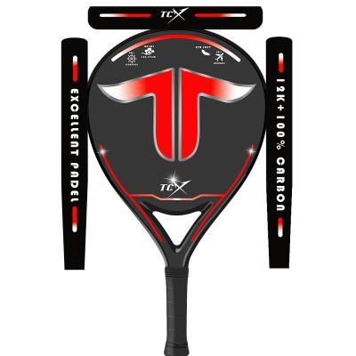 China Wholesale Carbon Fiber TCX Factory Quality 12K Good Full Carbon Padel Racquets EVA Paddle Tennis Soft Racquets for sale