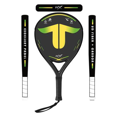 China Carbon Fiber Tennis Paddle Racket Paddle Carbon Fiber Surface with EVA Memory Flex Foam Core Diamond Shape Paddle Rackets Lightweight 1 buyer for sale