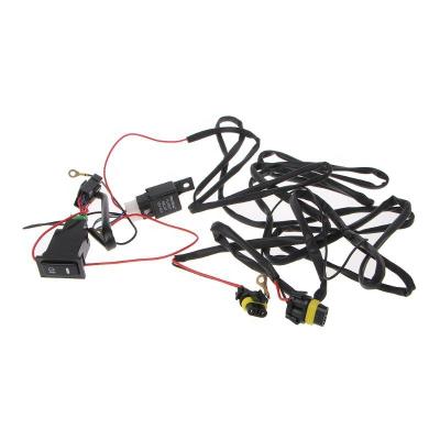 China Automobile Wiring 12V 40A Automotive Relay with Switch Kit, Custom Auto Factory LED Light Fog Light Wiring Kit for sale