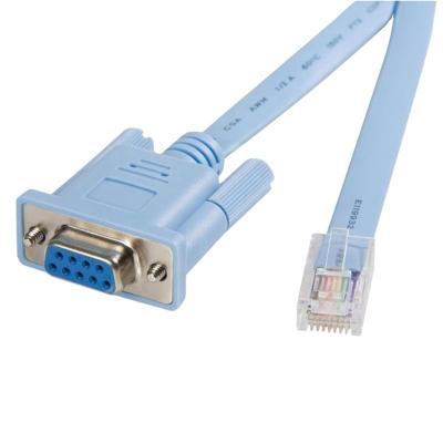 China COMPUTER RJ45 to serial port DP9 serial port to Ethernet RJ45 DB9 data cable port male and female connector cable for sale