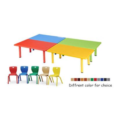 China Modern Kindergarten Furniture Kids Table And Plastic Chair Set for sale