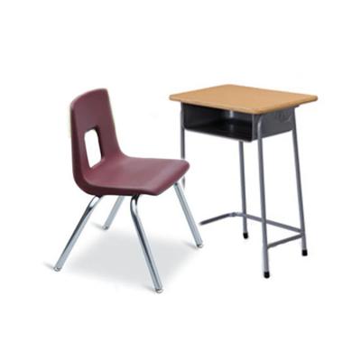 China Modern Wholesale Plastic Student Study Table And Metal Classroom Furniture Chairs for sale