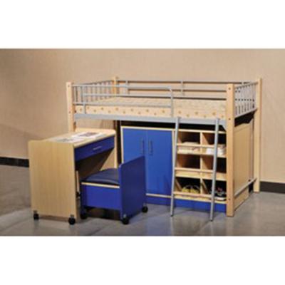 China Double Bunk Bed Dormitory Double Bed Kids Children Wooden Bunk Bed for sale