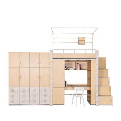 China Contemporary Professional Custom Wooden Student Dormitory School Maker Double Beds, Dormitory Bunk Bed for sale