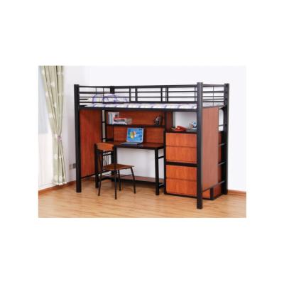 China High Quality Modern Student Dormitory Metal Bunk Bed With Desk And Wardrobe For Sale for sale