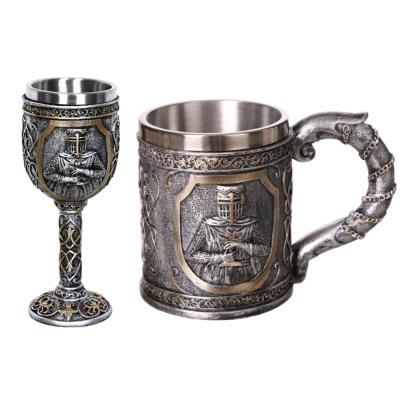 China New Sustainable 200ML Double-Layer Resin Stainless Steel Claw Handle Mug And Head Tumbler 3D Sheep Water Cup for sale