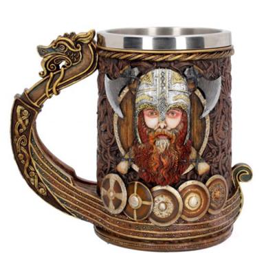 China Egrand Viable Wholesale Skeleton 3d Mug For Halloween Creative Stainless Steel Beer Coffee Mug Resin Unique Mug for sale