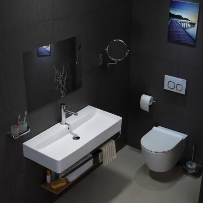 China New Arrival Modern Bathroom Porcelain Rectangular Wall Mounted Wash Basin With Economic Price for sale