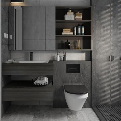 China New Manufacturing Full Set Modern Design Customized Bathroom Vanity With Mirror Cabinet for sale