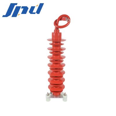 China Outdoor AC Jinli 10kv Electrical Supplies Silicone Rubber Surge Arrester for sale