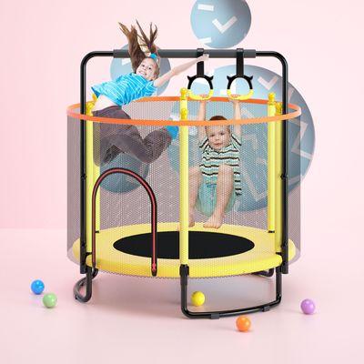 China 2021 New Factory Design Protective Net Children Indoor Safety Around Bed Folding Mini Hexagonal /Circular Jumping Trampoline for sale