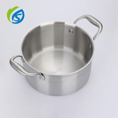 China Jiashida 304 wok pan stainless steel tryply viable OEM and ODM 3 ply broth pot set for sale