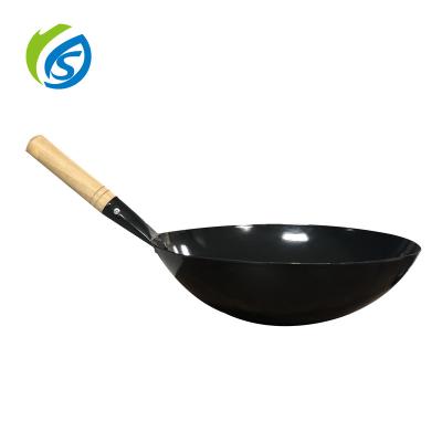 China Jiashida Premium Wok Pan Professional Frying Pan High Quality Chinese Wok Black Pan for sale