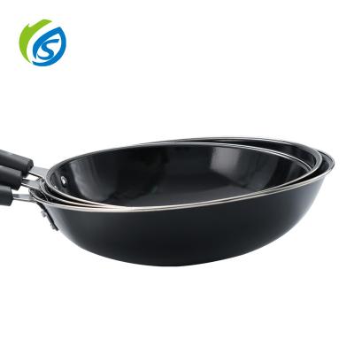 China Viable Cheap Hot Selling Good Quality Non-Stick Enameled Coating Cast Iron Frying Pan Set for sale